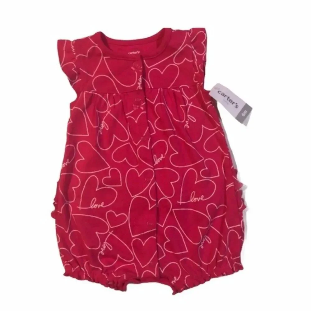 Carter's Heart Graphic One Piece Sz 6M